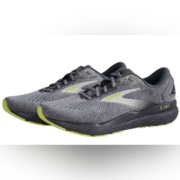 Brooks Ghost 16 in Grey/Lime tennis shoes sneakers Size Men’s 10 - Picture 8 of 11